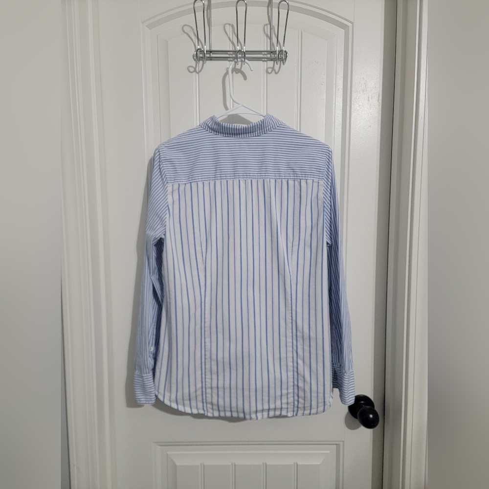 Striped cotton-blend poplin shirt in signature fit, M - Picture 2 of 5